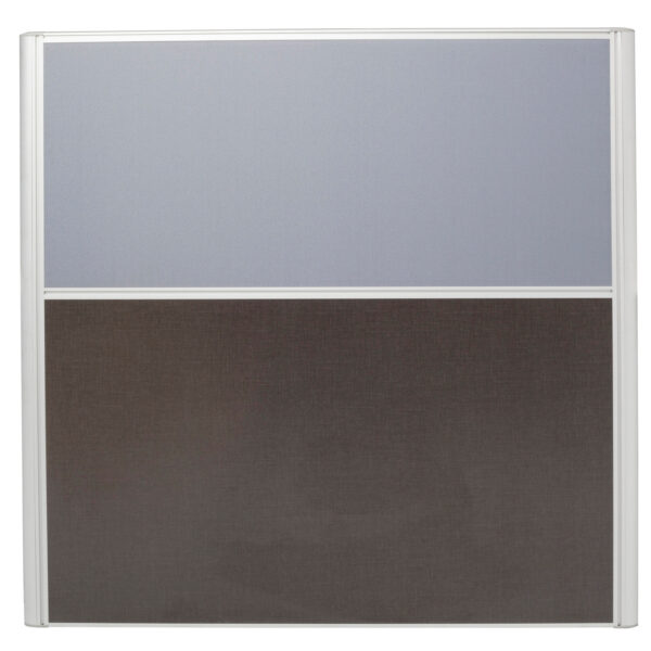 Rapid  Screen 1800mm W x 1250mm H x 30mm T Pinable Surface – Mid Rail For Work Top Hanging Top Rail For Accessory Hanging – Anodised Silver Frame – Grey (SC1812 GR)