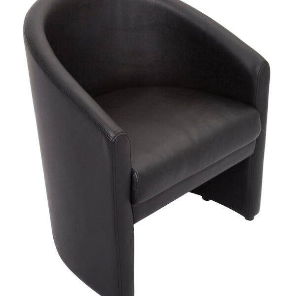 Space Single Seater Tub Chair Black PU Leather Upholstery Throughout (SPTUB1)