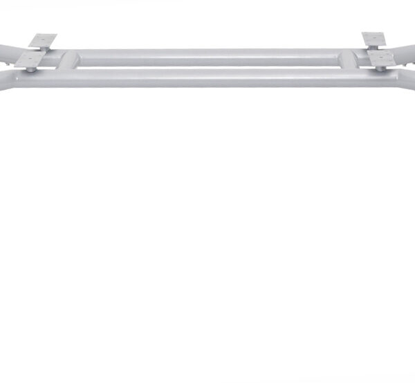 4 Leg Table Base 1560mm W x 624mm D x 705mm H Precious Silver P/C – Chrome Adj. Levelling Feet (SPF189 PS)