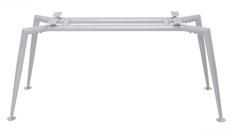 4 Leg Table Base 1560mm W x 624mm D x 705mm H Precious Silver P/C - Chrome Adj. Levelling Feet (SPF189 PS)