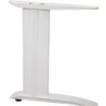 Span Workstation Leg Set ( 1 x LHS + 1 x RHS Leg Per Box) 560mm D x 705mm H x 60mm W Unique Design - Steel Construction - Cable Ducting Ability Within Leg - White Satin (SPLEG WS)