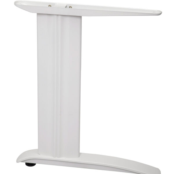 Span Workstation Leg Set ( 1 x LHS + 1 x RHS Leg Per Box) 560mm D x 705mm H x 60mm W Unique Design – Steel Construction – Cable Ducting Ability Within Leg – White Satin (SPLEG WS)