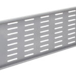 Modesty Panel 1590mm W x 300mm H x 20mm T Perforated Steel - Suits 1800mm W Open & Corner Workstations Brushed Silver (SPM187 BS)