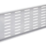 Modesty Panel 1590mm W x 300mm H x 20mm T Perforated Steel - Suits 1800mm W Open & Corner Workstations White Satin (SPM187 WS)