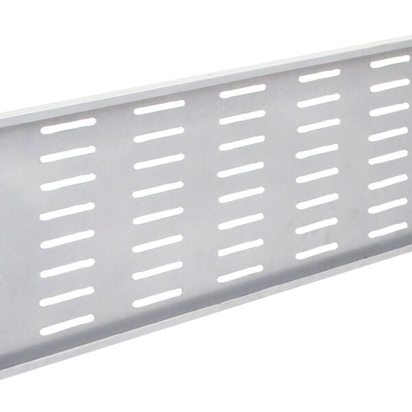 Modesty Panel 1590mm W x 300mm H x 20mm T Perforated Steel – Suits 1800mm W Open & Corner Workstations White Satin (SPM187 WS)