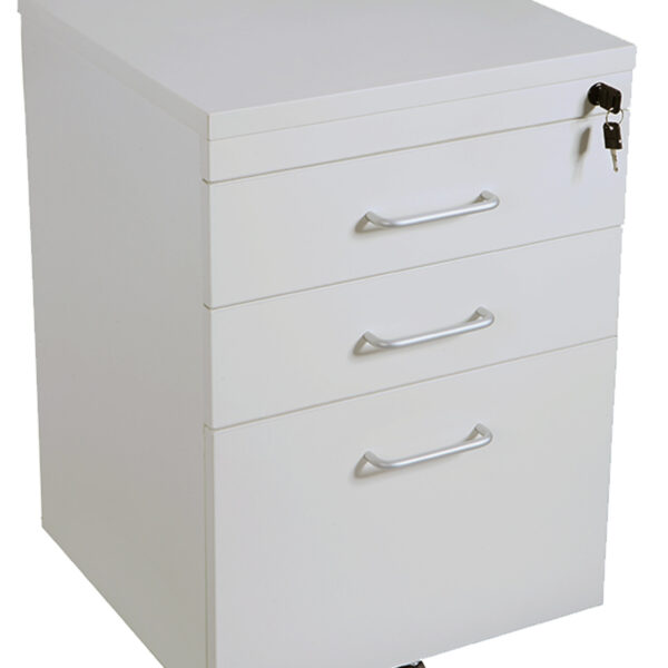 Rapid Vibe Mobile Pedestal – 2 Personal Drawers + 1 File Drawer  465mm W x 447mm D x 690mm H (SPMP3)