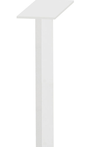 Corner Workstation 90. Deg Post Leg 50mm x 50mm x 705mm H Steel Construction – Black Adj. Levelling Feet – White Satin (SPPM WS)