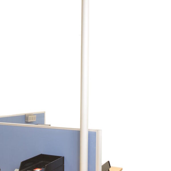 2.1mtr desk to ceiling Power Pole anodised finish c/w ceiling kit