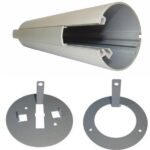 2.8mtr Power Pole anodised finish c/w ceiling Kit, floor bracket and cover