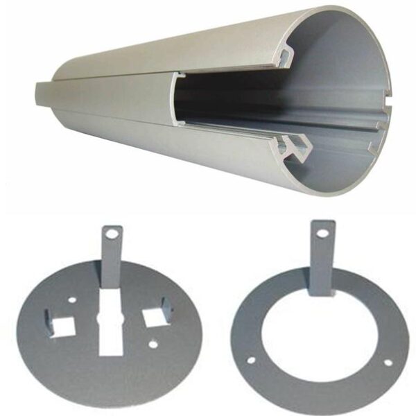 2.8mtr Power Pole anodised finish c/w ceiling Kit, floor bracket and cover