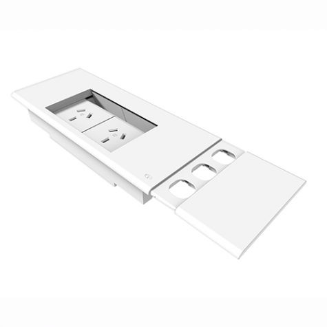Surface Mount Box 2 GPO + 3 Data Provisions  (SWFLIP2G3D)