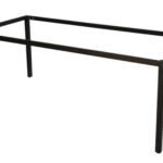 Steel Frame Only - Black Powdercoat 1160mm W x 560mm D x 705mm H 40mm x 40mm Black Steel Tube - Levelling Feet (F126)