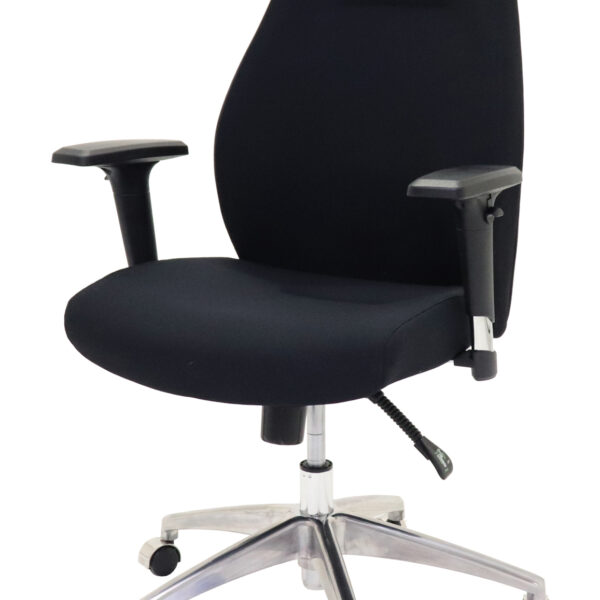 Swift High Back Operator ChairHigh Back Fabric Commercial Grade Chair – High Grade Black Fabric Upholstery (SWIFT BL)