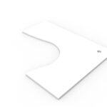 Corner Workstation Table Top Only 1800mm x 1500mm x 700mm D x 25mm T E0 Rated Melamine Board - Matching Rigid Edging - 1 x 80mm Dia. Cable Entry Hole - White (T1815 W)