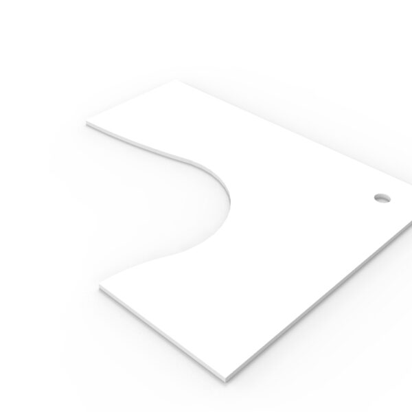 Corner Workstation Table Top Only 1800mm x 1500mm x 700mm D x 25mm T E0 Rated Melamine Board – Matching Rigid Edging – 1 x 80mm Dia. Cable Entry Hole – White (T1815 W)