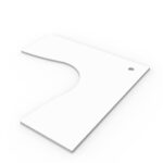 Corner Workstation Table Top Only 1800mm x 1800mm x 700mm D x 25mm T E0 Rated Melamine Board - Matching Rigid Edging - 1 x 80mm Dia. Cable Entry Hole - White (T1818 W)