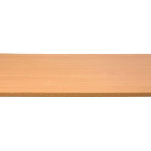 Table Top Only 1800mm w x 700mm D x 25mm T E0 Rated Melamine Board – Matching Rigid  Edging – 2 x 80mm Dia Cable Entry Holes – Beech (T187 B)