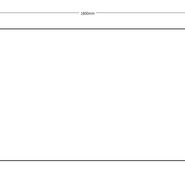 Table Top Only 1800mm w x 700mm D x 25mm T E0 Rated Melamine Board – Matching Rigid  Edging – 2 x 80mm Dia Cable Entry Holes – White (T187 W)