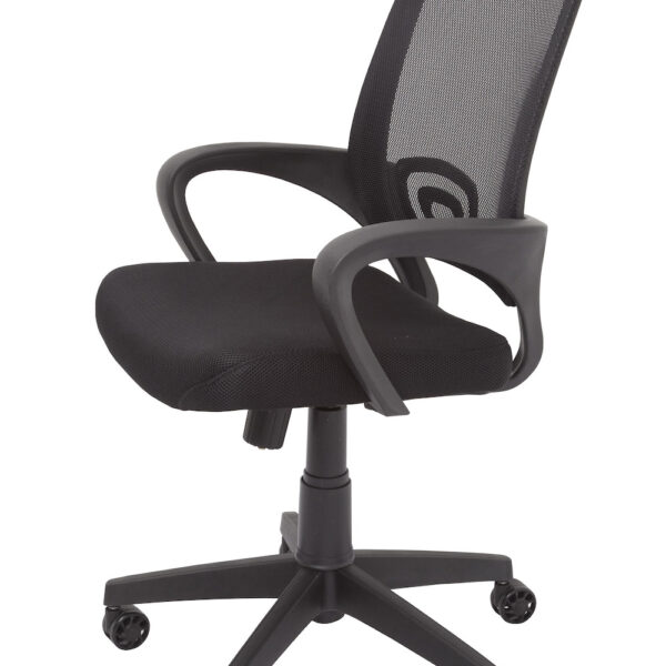 Rapidline Mesh Back Operator Chair With Arms – Black (VESTA BL)