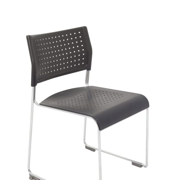 Wimbledon Visitor Chair – no arms – Black (WIMBLEDON)