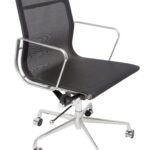 Rapidline Executive chair, Mesh Seat and Back with Chrome Arms and Base - Black (WM600 BL)