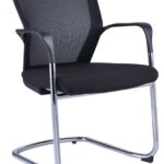 Mesh Back Visitor Chair - Black Mesh - Black (WMCC BK)