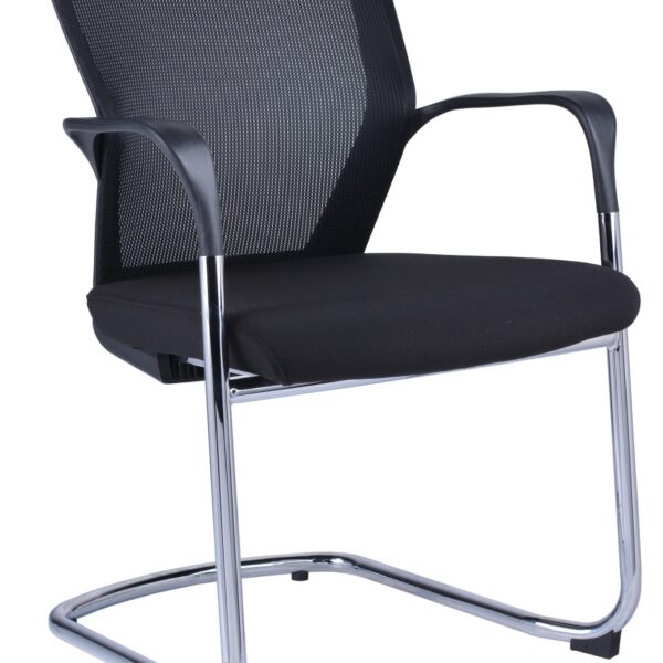 Mesh Back Visitor Chair – Black Mesh – Black (WMCC BK)