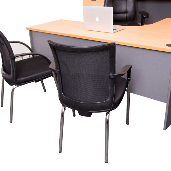 Mesh Back Visitors Chair – Black (WMV BK)