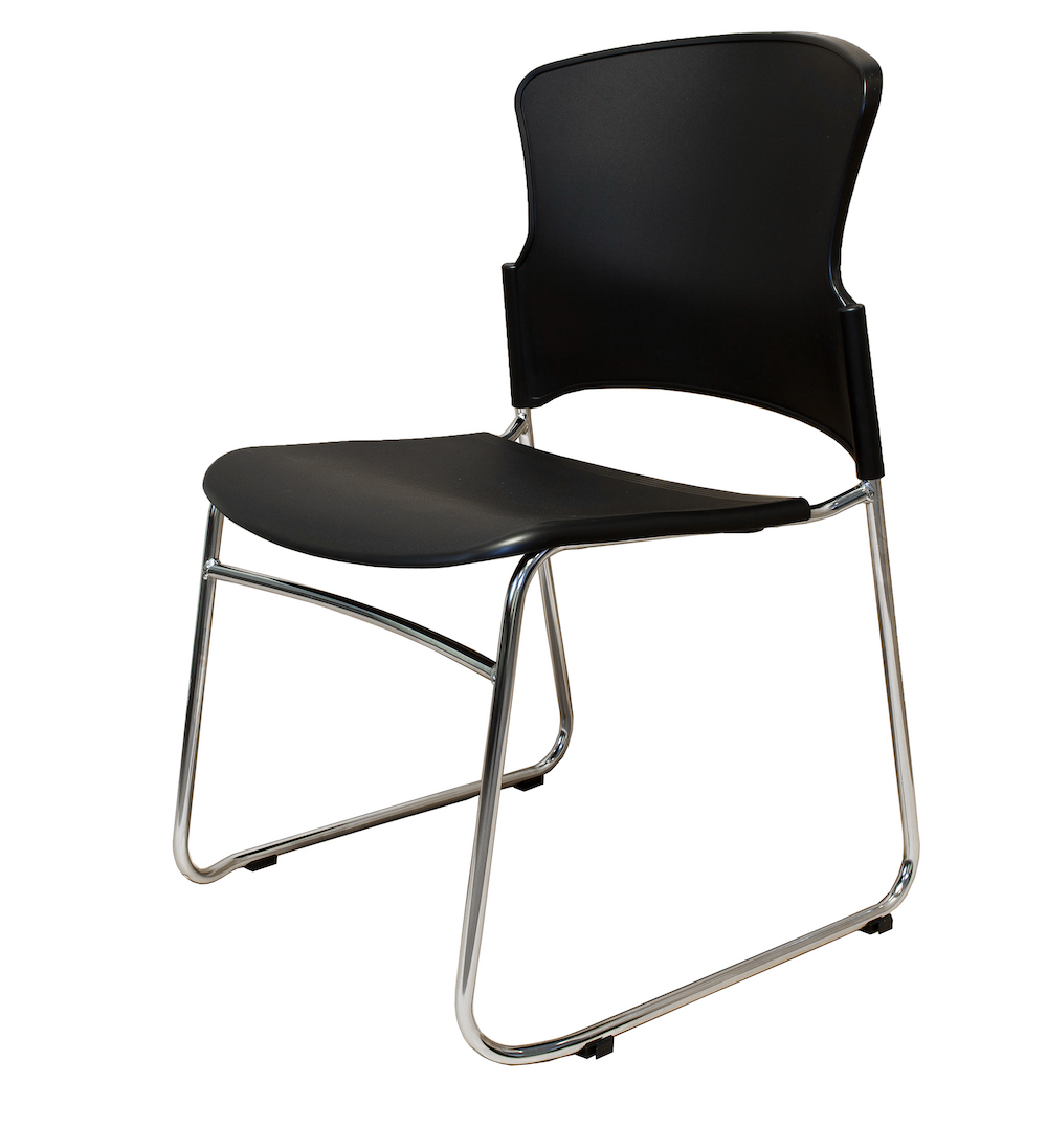 Heavy Duty PVC Sled Base Visitor/Lunchroom Chair With Linking Feature - (ZING)