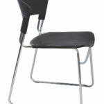 PVC Sled Base Visitor/Lunchroom Chair - Black (ZOLA)