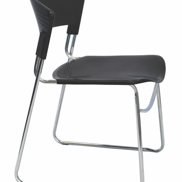 PVC Sled Base Visitor/Lunchroom Chair – Black (ZOLA)