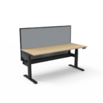 Boost Plus Single Sided Workstation With Screen & Cable Tray 1800mm W x 750mm D x 1330mm H (B+1PWSCT1875)