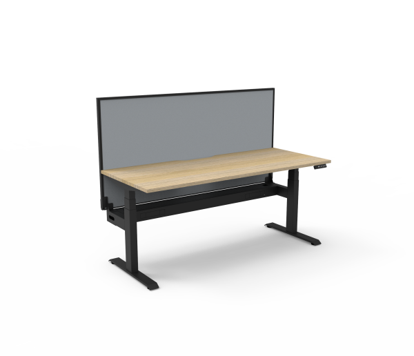 Boost Plus Single Sided Workstation With Screen & Cable Tray 1200mm W x 750mm D x 1330mm H (B+1PWSCT1275)