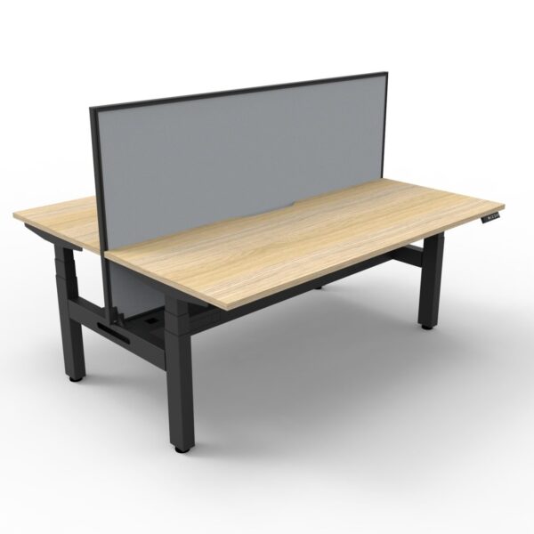 Halo+ Back to Back Workstation with Screen & Cable Tray – (H+2PWSCT)