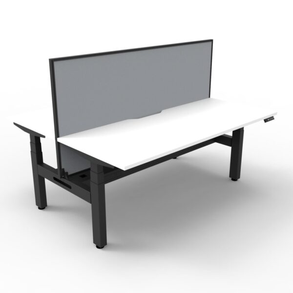 Boost Plus Back to Back Workstation With Screen & Cable Tray 1200mm W x 750mm D x 1330mm H (B+2PWSCT1275)