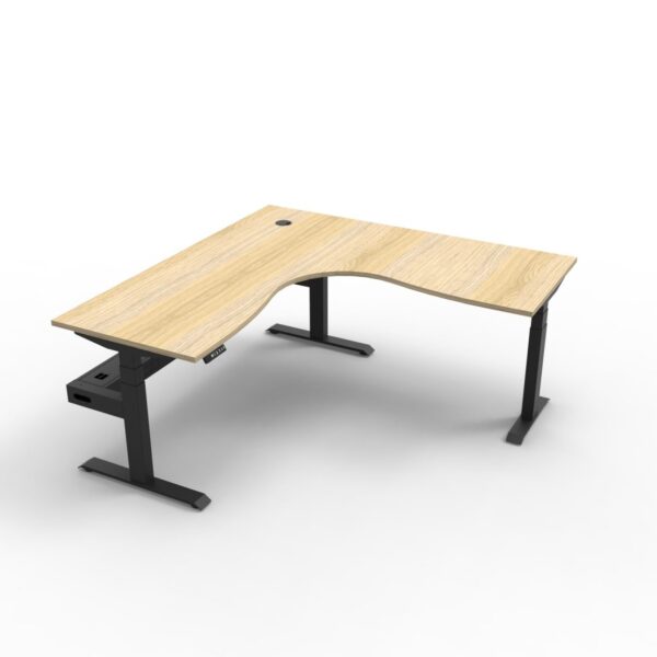 Boost Plus Corner Workstation with Cable Tray (B+CNRCTIP1515 NO/BL)