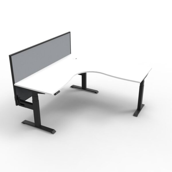 Boost Plus Corner Workstation with Cable Tray (B+CNRWCT1P1818 NO/BL)