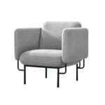 Capri One Seater Lounge Light Grey - 746mm W x 750mm D x 830mm H (CAPRI1 LG)