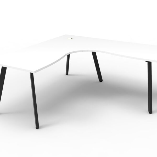 Eternity 1 Person Single Sided Corner Workstation 1500mm W x 1500mm W x 750mm D x 730mm H | 60mm x 30mm (D-ELCWS1P1515)