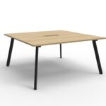Eternity 2 Person Double Sided Splayed Leg Workstation - No Screen (D-ELD2P)