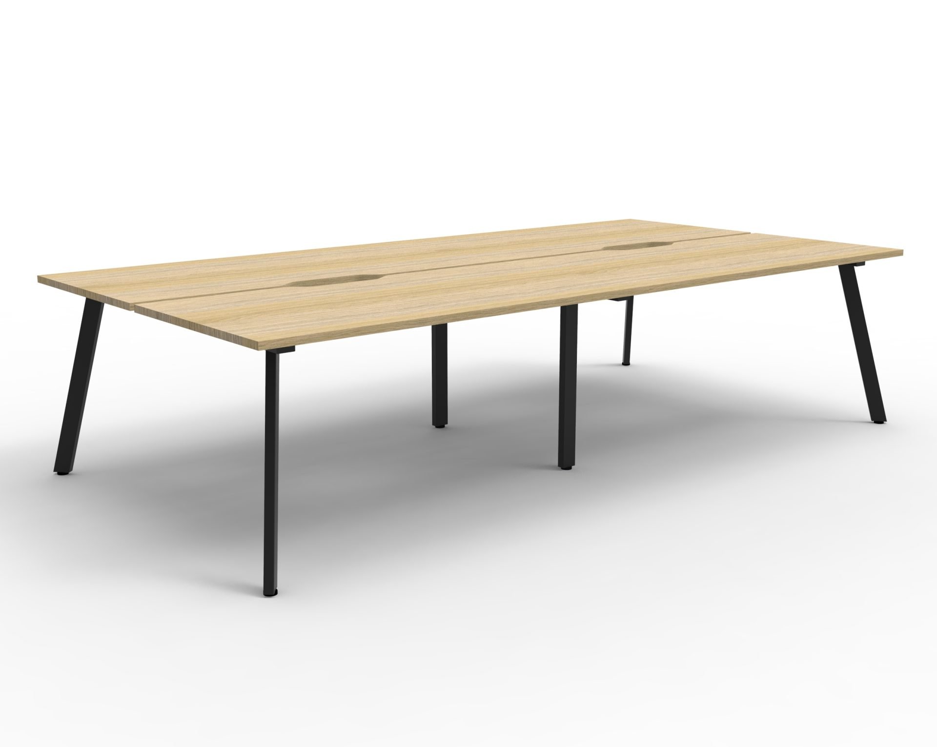 Eternity 4 Person Double Sided Workstation – No Screen 3000mm W x 1530mm D x 730mm H (D-ELD4P1575)