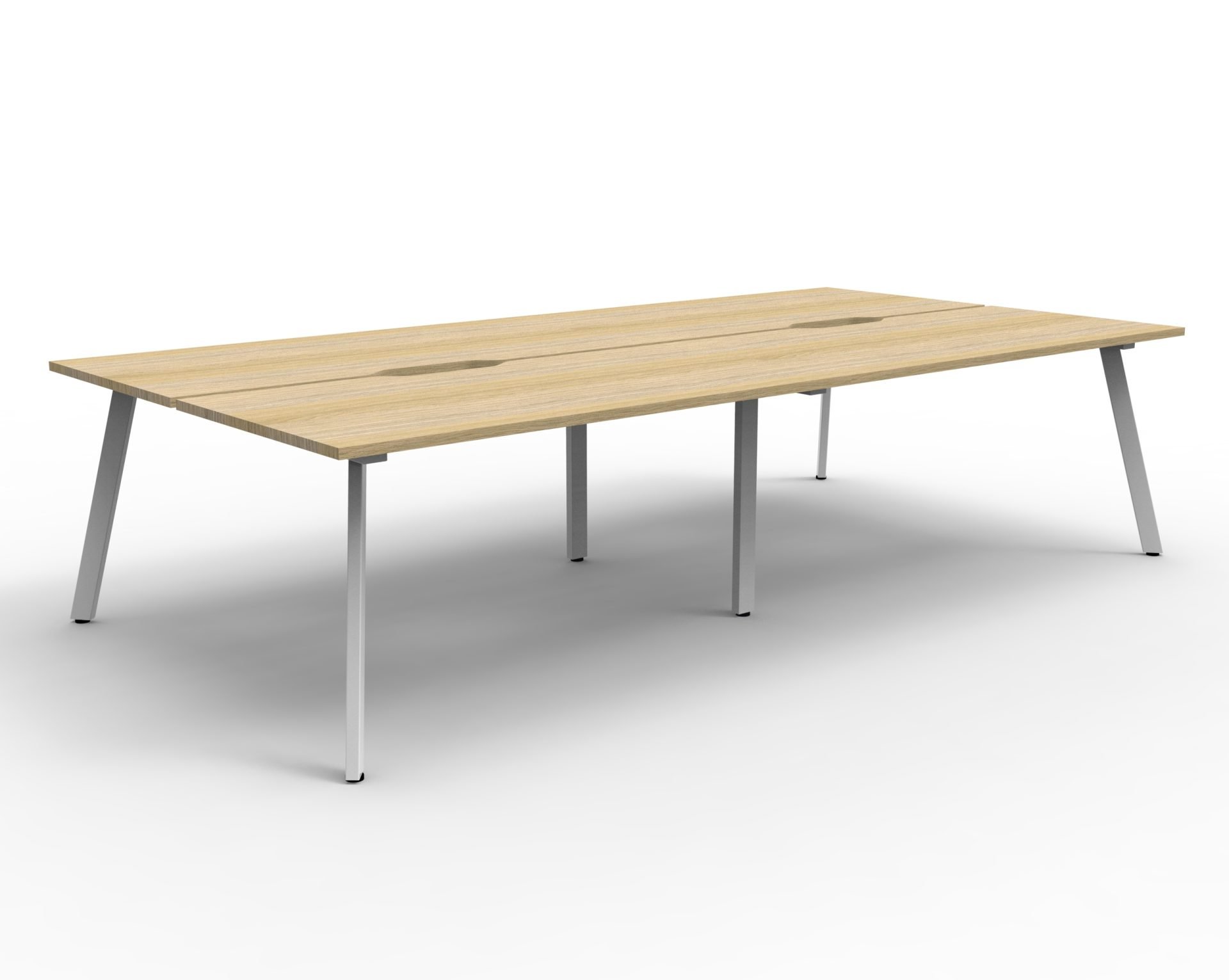Eternity 4 Person Double Sided Workstation – No Screen 3000mm W x 1530mm D x 730mm H (D-ELD4P1575)