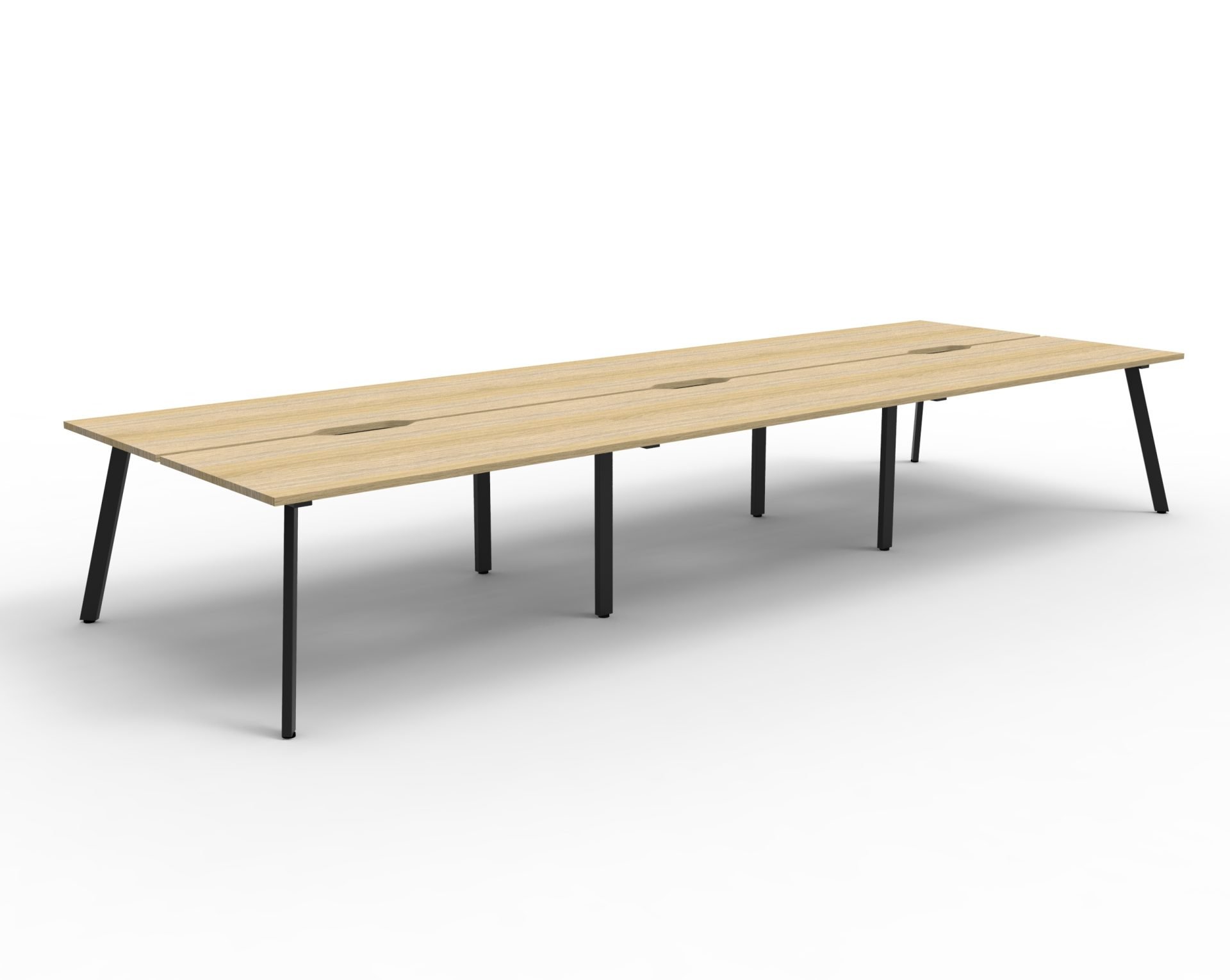 Eternity 6 Person Double Sided Workstation - No Screen 3600mm W x 1530mm D x 730mm H (D-ELD6P1275)