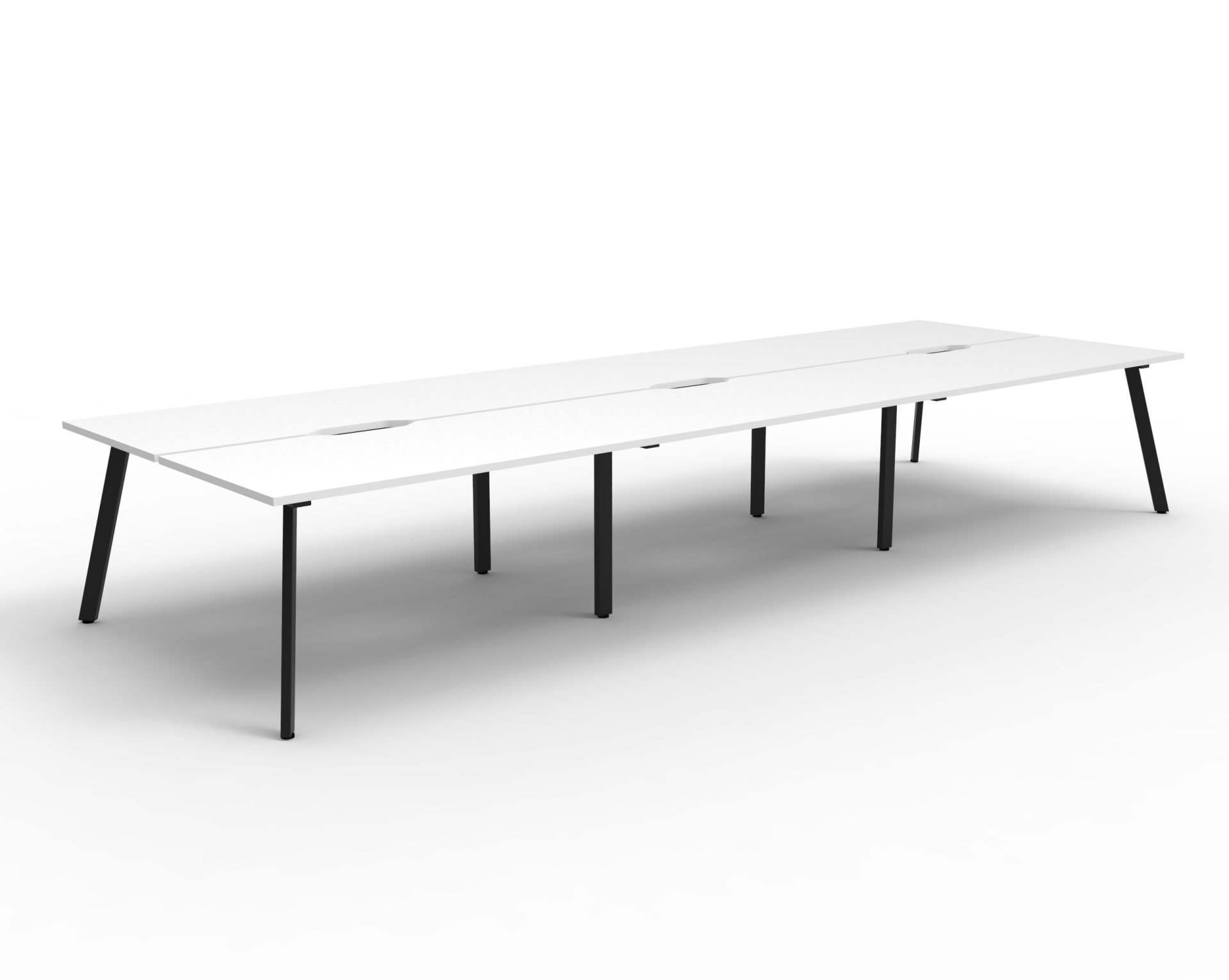 Eternity 6 Person Double Sided Workstation - No Screen 3600mm W x 1530mm D x 730mm H (D-ELD6P1275) - Image 3