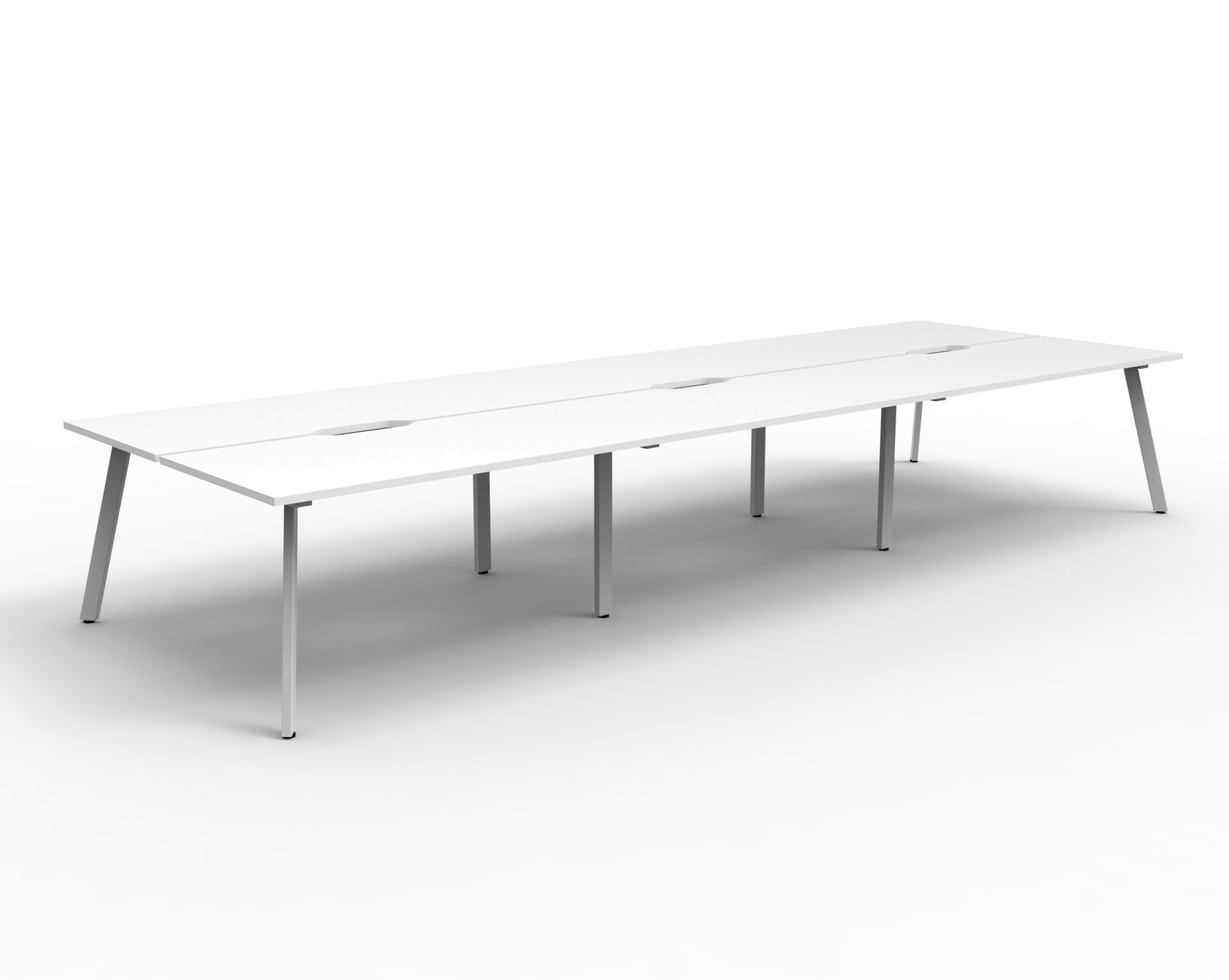 Eternity 6 Person Double Sided Workstation - No Screen 3600mm W x 1530mm D x 730mm H (D-ELD6P1275) - Image 4