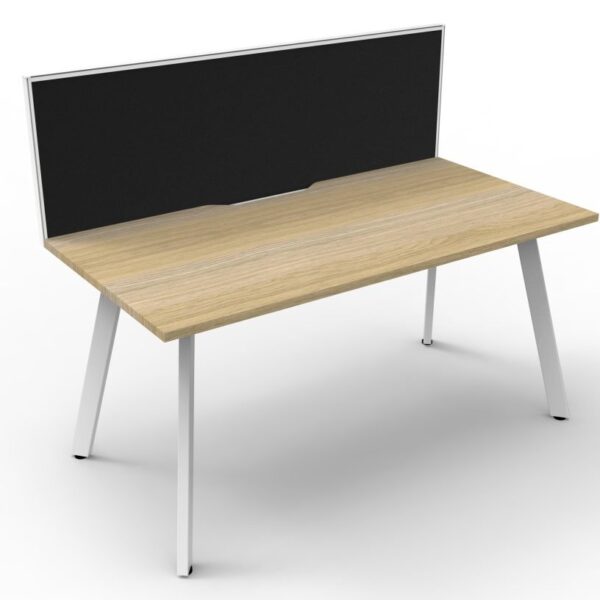 Eternity 1 Person Single Sided Workstation – With Screen 1800mm W x 780mm D x 730mm H (D-ELSWS1P1875)