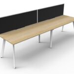 Eternity 2 Person Single Sided Workstation - With Screen 1200mm W x 780mm D x 730mm H (D-ELSWS2P1275)