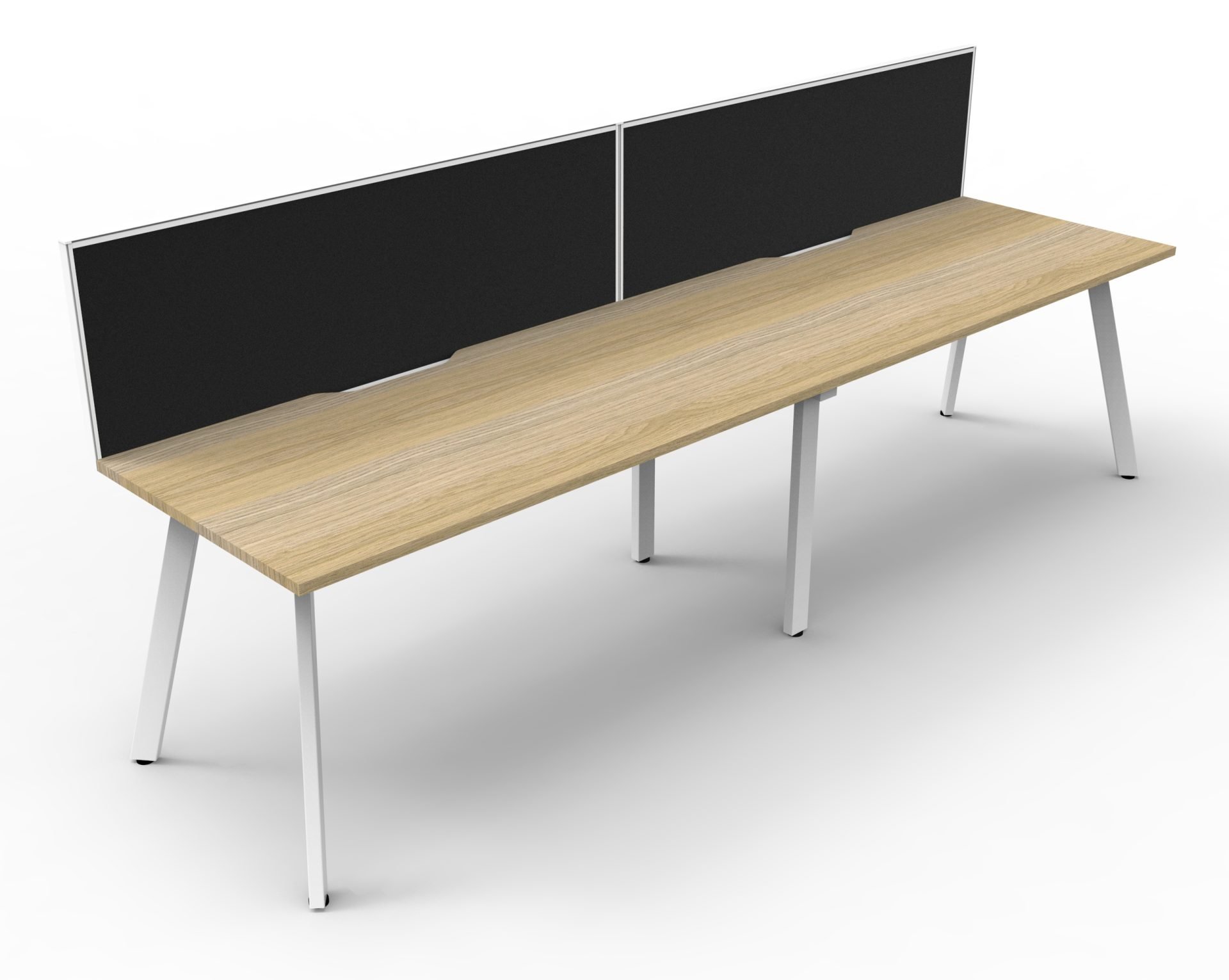 Eternity 2 Person Single Sided Workstation – With Screen 1200mm W x 780mm D x 730mm H (D-ELSWS2P1275)