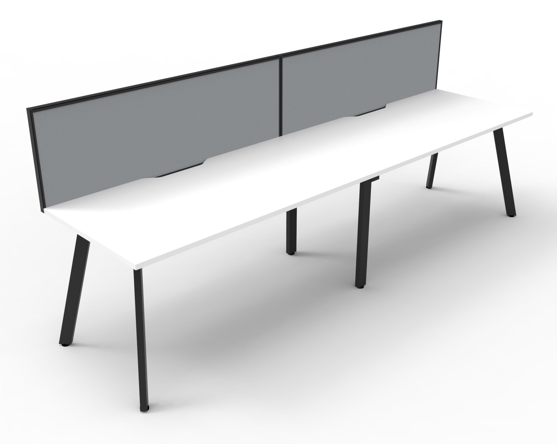 Eternity 2 Person Single Sided Workstation – With Screen 1200mm W x 780mm D x 730mm H (D-ELSWS2P1275)