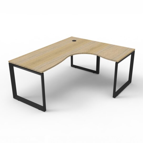 Deluxe Rapid Infinity 1 Person Loop Leg Corner Workstation  (D-ILLCWS1P)